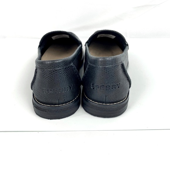 Sperry Leather Penny Loafer Womens 9.5 Seaport Flats Black Slip On Comfort Mocs - Picture 6 of 11